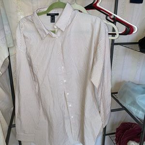 Striped Oversized Button Up